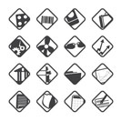 Silhouette Business and Office Icons - Vector Icon Set
