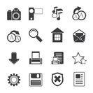 Silhouette Simple Internet and Website Icons - Vector Icon Set