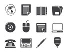 Silhouette Business and Office tools icons  vector icon set 2