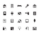 Silhouette Real Estate and building icons - Vector Icon Set