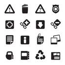Silhouette Web site and computer Icons - vector icon set