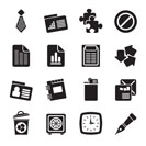Silhouette Business and Office Icons - vectoSilhouette r icon set