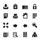 Silhouette Internet and Web Site Icons - Vector Icon Set