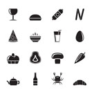 Silhouette shop, food and drink icons - vector icon set 2