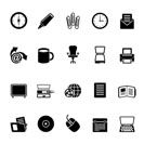 Silhouette Business and Office tools icons - vector icon set 2