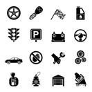 Silhouette Car and transportation icons - vector icon set