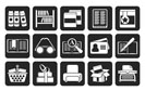 Silhouette Library and books Icons - vector icon set