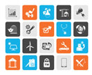Silhouette Internet and Website Portal icons - vector icon set