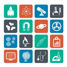Silhouette Science, Research and Education Icons - Vector Icon set