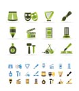 Different kind of art icons - vector icon set  - 3 colors included