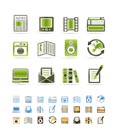 Media and information icons - Vector Icon Set  - 3 colors included