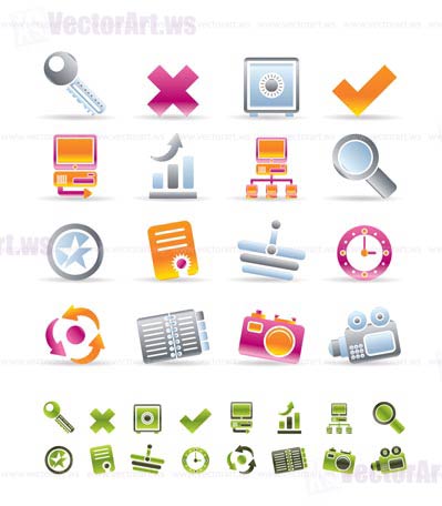 Internet and Web Site Icons - Vector Icon Set