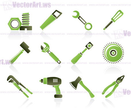 different kind of tools icons - vector icon set