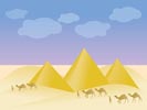 Egypt and pyramid landscape - vector illustration