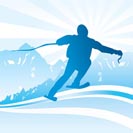 Ski and sport Background - vector illustration