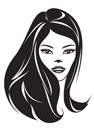 Fashion girl with a new hairstyle - vector illustration