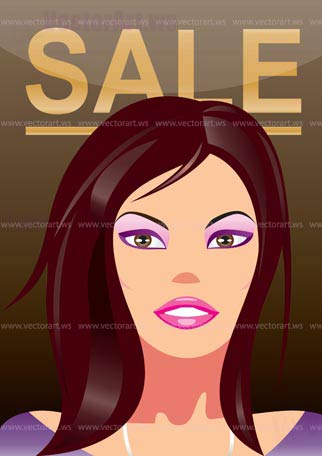 fashion shopping girls at the magazine Cover page -  vector illustration