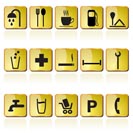 petrol station icons - vector icon set