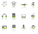 mobile phone  performance icons - vector con set