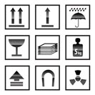shipping Box and Signs icons - vector icon set