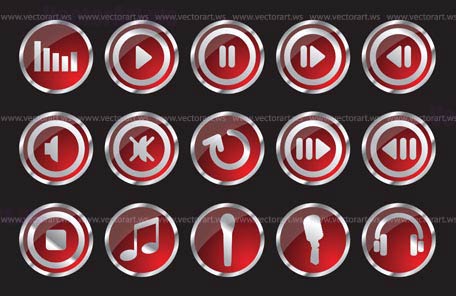 Music and sound icons - vector icon set