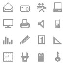square office and home icon - vector illustration