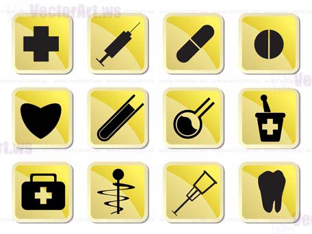 Medical and healtcare Icons - vector icon set