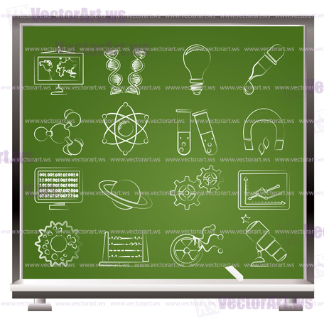 science, research and education Icons - Vector Icon set