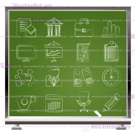 Business and office icons - vector icon set