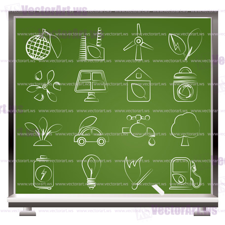 Green, Environment and ecology Icons - vector icon set