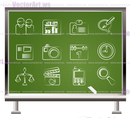 web site, computer and business icons - vector icon set