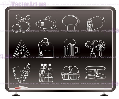 food, drink and shop icons - vector icon set