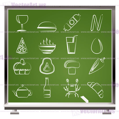 shop, food and drink icons - vector icon set 2