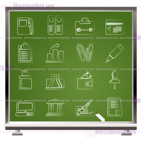 Business, Office and Finance Icons - Vector Icon Set