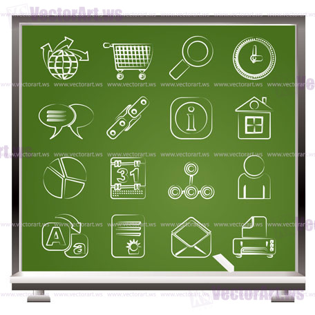 Web Site, Internet and computer Icons - vector icon set