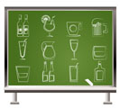 different kind of drink icons - vector icon set