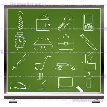 man Accessories icons and objects- vector illustration