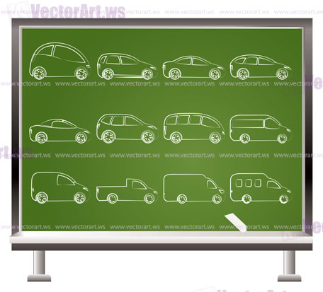 different types of cars icons - Vector icon set