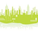 green city background  - Vector illustration