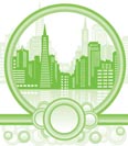 green city background  - Vector illustration