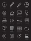 Simple Office tools icons - vector icon set 2