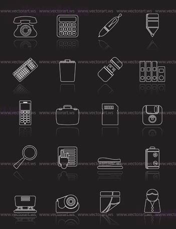 Office tools Icons vector icon set 3