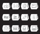 School and education icons - vector icon set