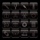 collection of  medical themed icons and warning-signs - Vector Icon Set