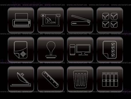 Print industry Icons - Vector icon set