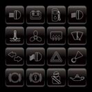 Car Dashboard - simple vector icons set