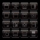 Line Home and Office, Equipment Icons - Vector Icon Set