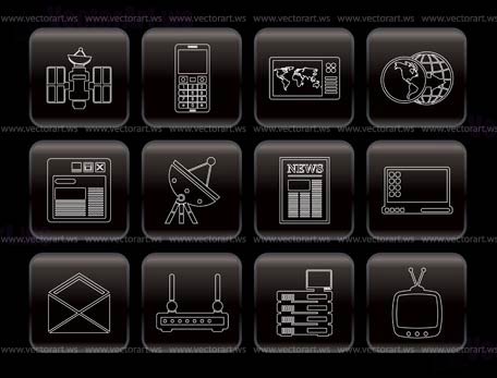 Communication and Business Icons - Vector Icon Set