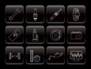 Car Parts and Services icons - Vector Icon Set 1