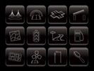 Road, navigation and travel icons - vector icon set